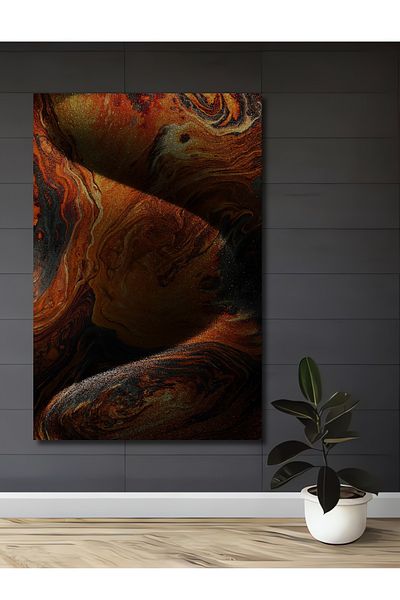 Teona Ahşap Culori abstracte Valuri Decorative Lemn MDF Dreptunghi Acasă, Locul de muncă Pictură murală