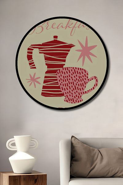 Teona Ahşap Ziua de Sărbători Mic dejun Cafea Plăcere Decorativ Lemn MDF Rotund Acasă, Locul de Muncă Pictură Perete