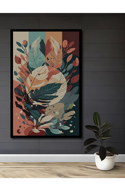 Teona Ahşap Model de flori moderne din lemn MDF dreptunghiular decorativ pentru casa, locul de munca pictura pe perete