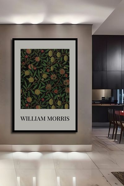 Teona Ahşap William Morris Motiv Floral Lemn MDF Dreptunghi Decorativ Acasă, Locul de Muncă Pictură Perete
