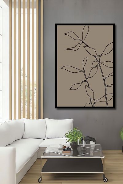 Teona Ahşap Model de frunze rafinat din lemn decorativ MDF dreptunghiular pentru pictura de perete acasa, loc de munca