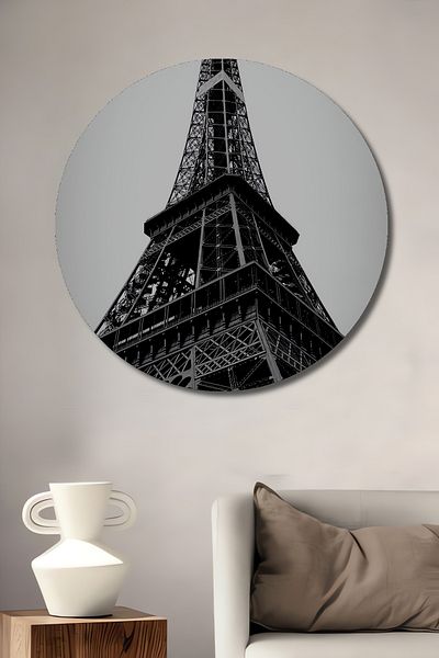 Teona Ahşap Turnul Eiffel Decorativ din lemn MDF Casă rotundă, pictură murală la locul de muncă