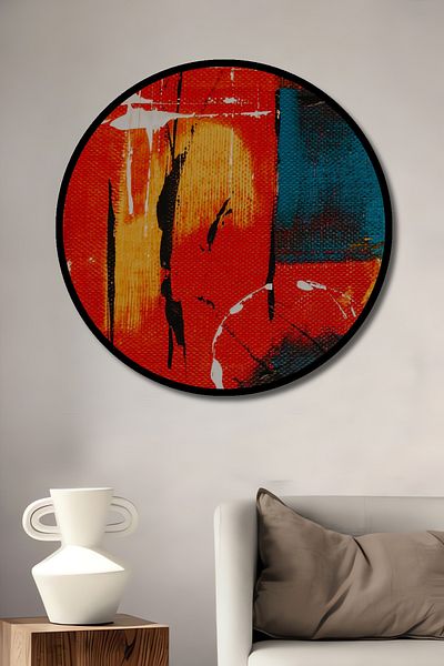 Teona Ahşap Energie abstractă decorativă din lemn MDF rotund pentru casă, pictură murală la locul de muncă