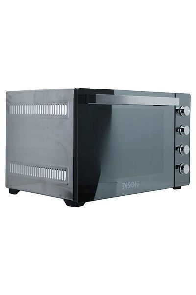 Edison electric oven, steel, double glass door, 60 liters, 2200 watts