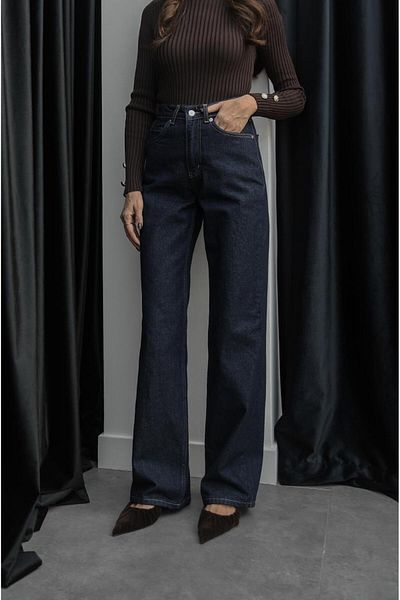 Havoş Σκούρο Navy Blue Kuzmina ίσιο τζιν