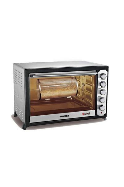 Edison Hummer oven, 100 liters, silver steel, with grill, 2800 watts