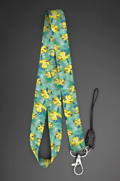 Apptakı Balık Desenli Boyun Askı İpi Telefon Askısı Yaka Kartı Aksesuar - ASK...