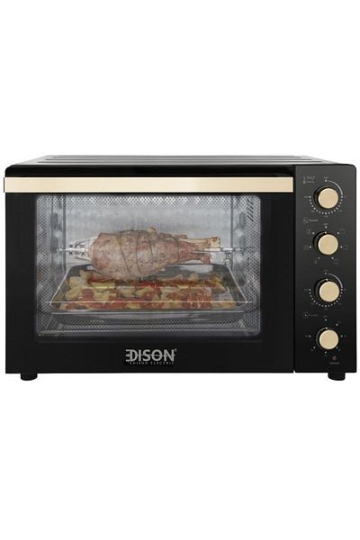 Edison double glass electric oven 100 liters black