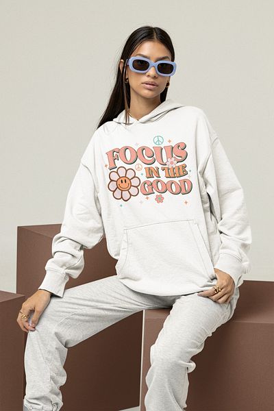 SEVBANO Focus in the Good Written Unisex Oversize Hoodie