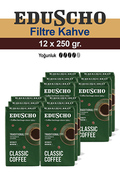 Eduscho Classic Coffee Traditional 12x 250 gr Öğütülmüş Filtre Kahve