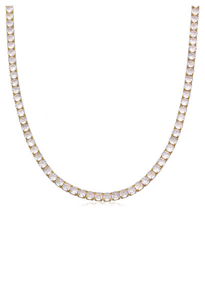 ELLI Necklace Zirkonia Collier Goldfarben