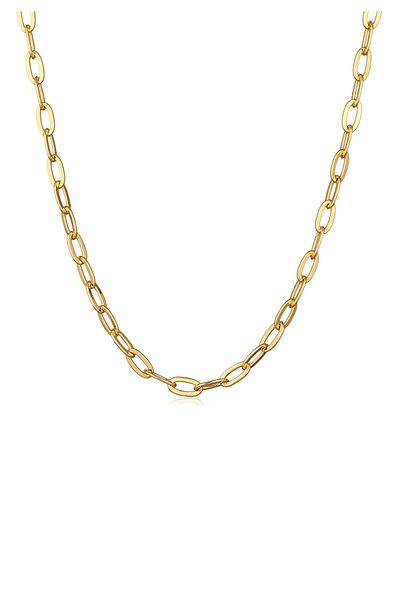 ELLI Halskette Gliederkette Oval Goldfarben