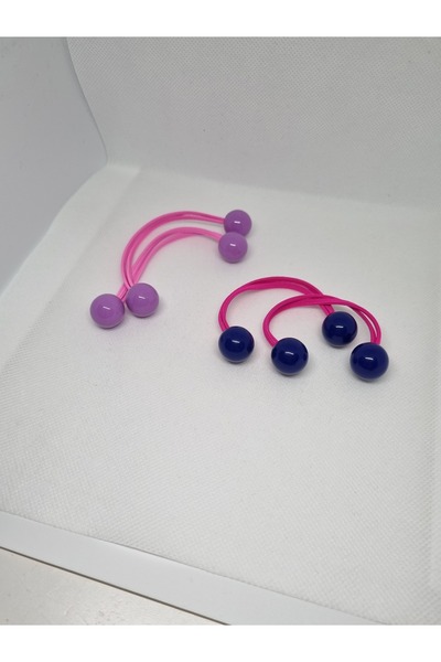 KÜÇÜKKANATLAR 2 Pairs Candy Ball Rubber Buckle Matte
