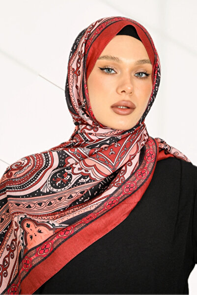 hijabchi Σειρά ρετρό έθνικ μοτίβο βαμβακερό μαλακό σάλι - Νέα συλλογή - Clare...