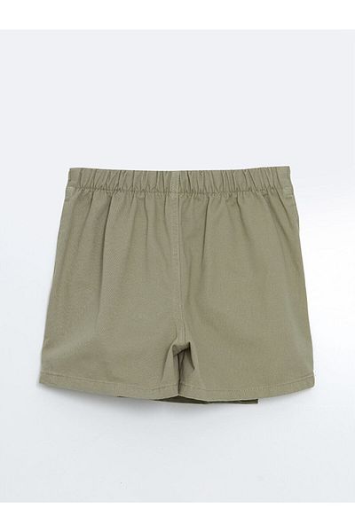 LC Waikiki Lcw Kids Khaki Elastic Waist Pleated Girls' Short Skirt