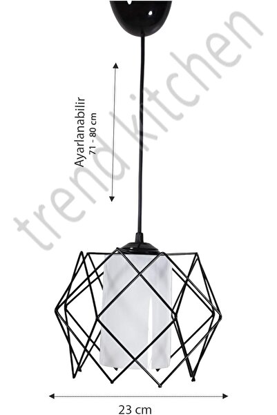 Trend Kitchen Trend White Glass One Mutfak, Antre, Koridor, Oturma Odası, Salon Sarkıt Avize