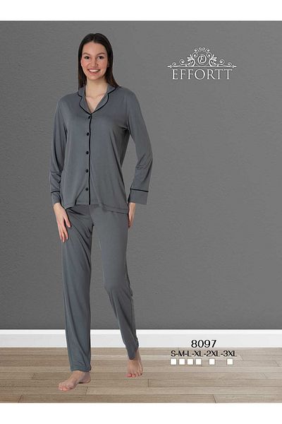 Effortt Set pijama cu nasturi în față Maison Mila