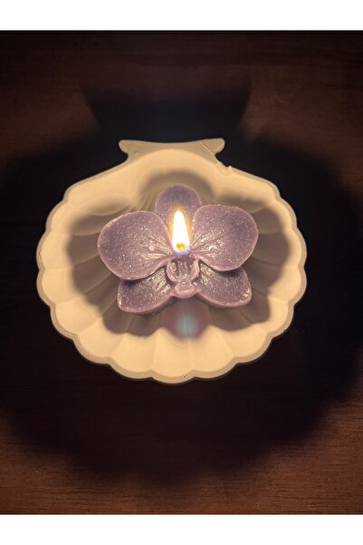 Gezegen 2 Adet Orkide Çiçeği Suda Yüzebilen Mum
