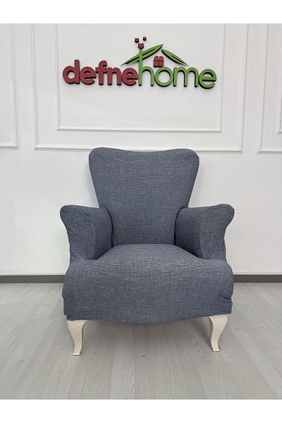 Defne Home Upholstery Fabric Plain Linen Elastic Non Slip 3311 Set Seat Cover