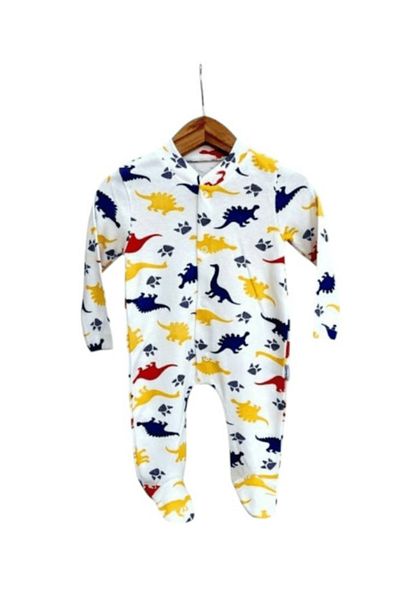 BEREKET BABY 0-6 Months Baby Romper - Cotton, Long Sleeve, Snap Fastener Bereket Baby