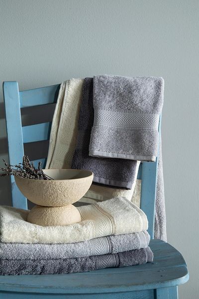 Apricitas HOME 50x90 ΣΕΤ ΠΕΤΣΕΤ LOTUS ANTHRACITE-GREY-ECRU - ΣΕΤ ΜΠΑΝΙΟΥ