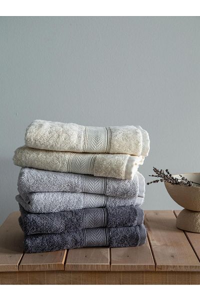 Apricitas HOME 50x90 ΣΕΤ ΠΕΤΣΕΤ LOTUS ANTHRACITE-GREY-ECRU - ΣΕΤ ΜΠΑΝΙΟΥ