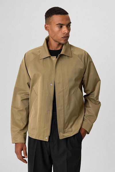Antioch Khaki Crop Fit Spring Men's Coat