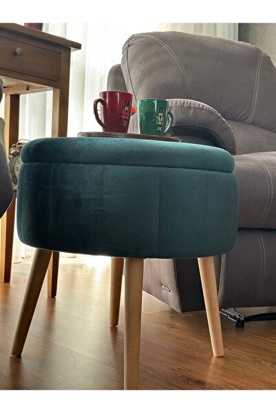 KOKİ DESİGN BERLİN Babyface Zümrüt Yeşili Sandıklı Puf