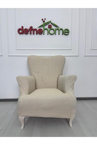 Defne Home Upholstery Fabric Plain Linen Elastic Non Slip 3311 Set Seat Cover