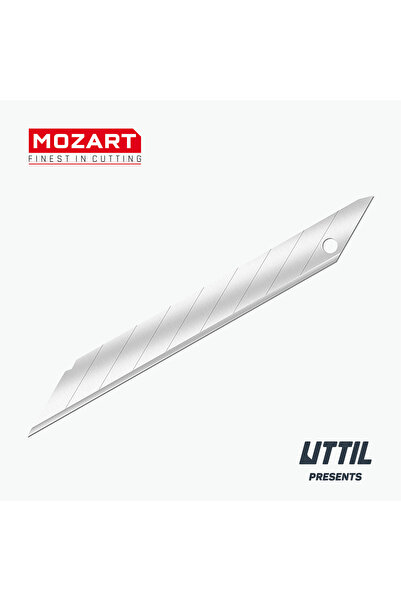 UTTIL Mozart Blades 93.040 9mm 30 derecelik Hassas Kesim Kır-At Bıçak 10'lu Y...