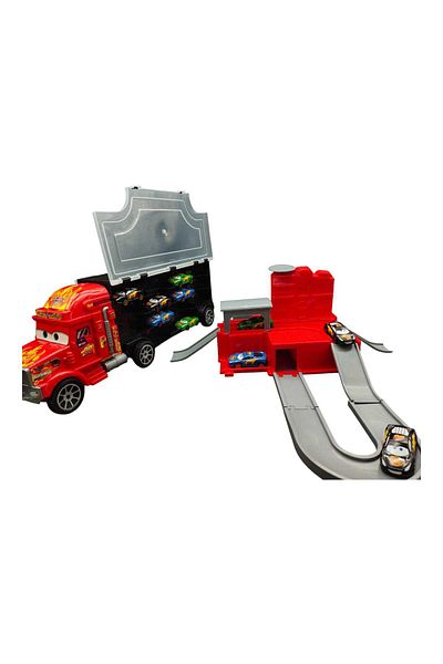 Toysan مجموعة كراج سيارات 10 قطع مع سيارة SPR-70