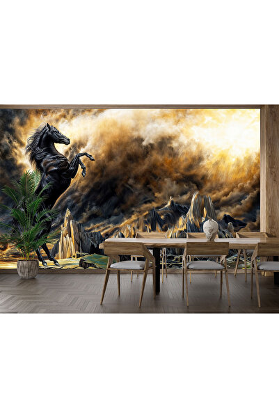 Home otantik ortamda şahlanan at poster duvar kağıdı