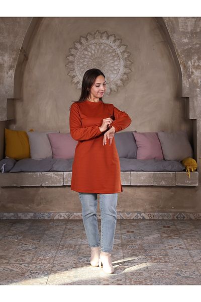 Fazilet Aslan Two Thread Tunic with Chest Accessory Detail