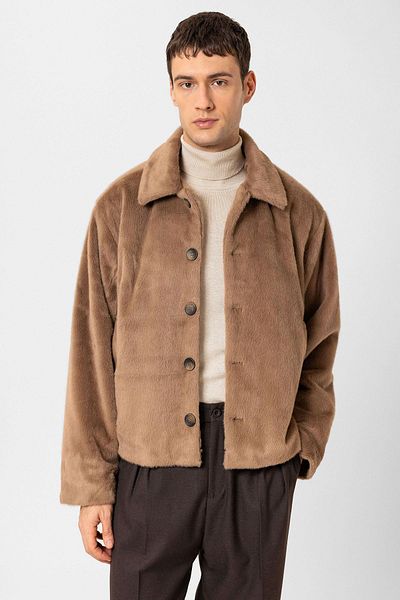 Antioch Mink Relax Fit Soft Textured Men's Coat