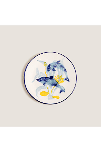 Chakra Chios Yunus Mini Cake Plate 15 cm Blue/White