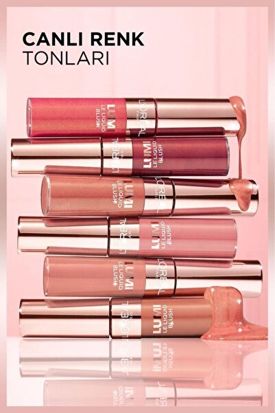 L'Oreal Paris Lumi Blush Likit Allık 630 Glowy True Rose - Pembe Tonlu, Aydınlık, Canlı ve Doğal Işıltı Veren