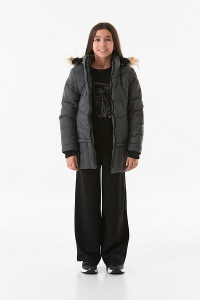 Fulla Moda Pocket Zippered Hooded Girl's Coat