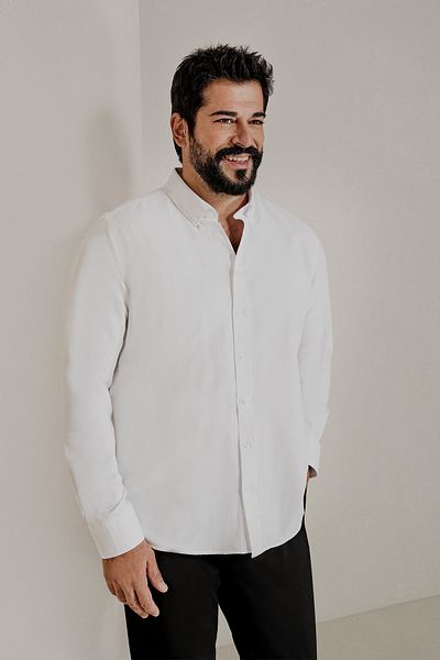 AC&Co / Altınyıldız Classics Λευκό πακέτο 2 πουκάμισων Oxford Slim Fit - Easy-Iron, βαμβακερό