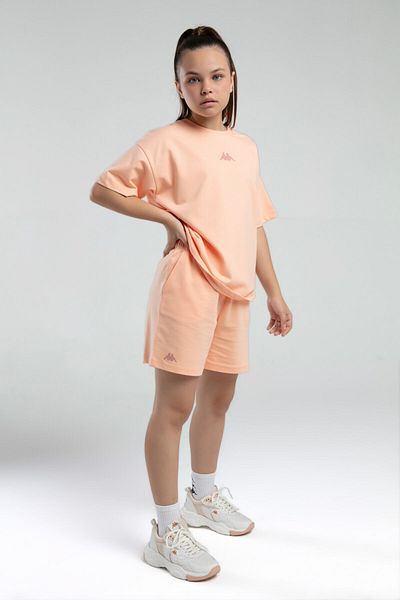 Kappa Girls' orange shorts set