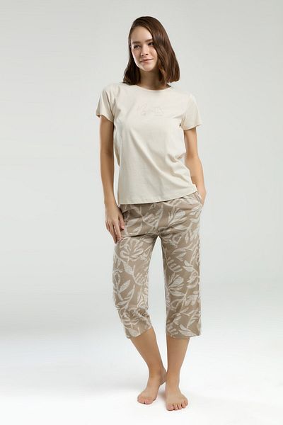 Arnetta Women's Cream Capri Set