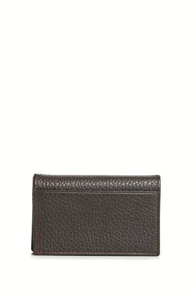 Lufian Ανδρική δερμάτινη θήκη καρτών Cate καφέ