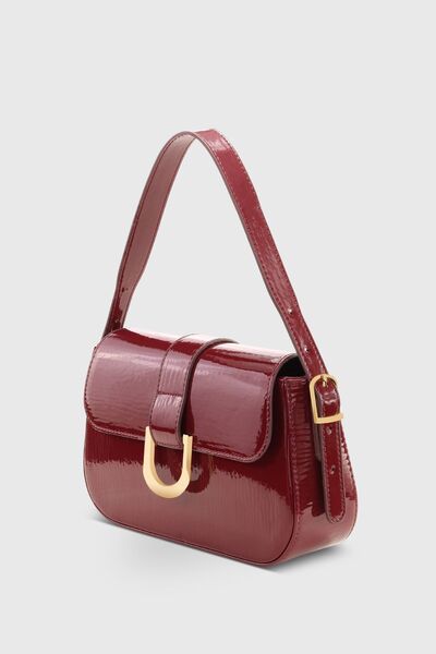 Housebags Patent Leather Cherry Adjustable Strap Zippered Hand-shoulder Bag 263