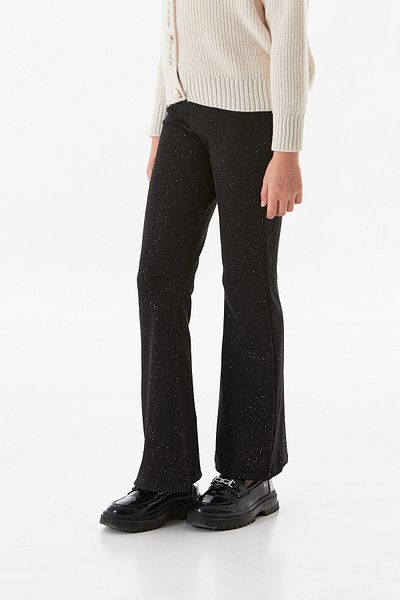 Fulla Moda Glittery Ribbed Flare Girls' Leggings Pants