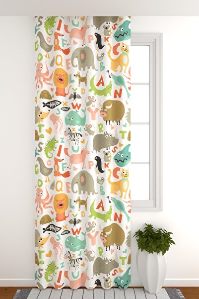 ZÜPER TEKSTİL Güneşlik Perde Çocuk Odası Hayvanlar Desenli Çocuk Odası Odası ...