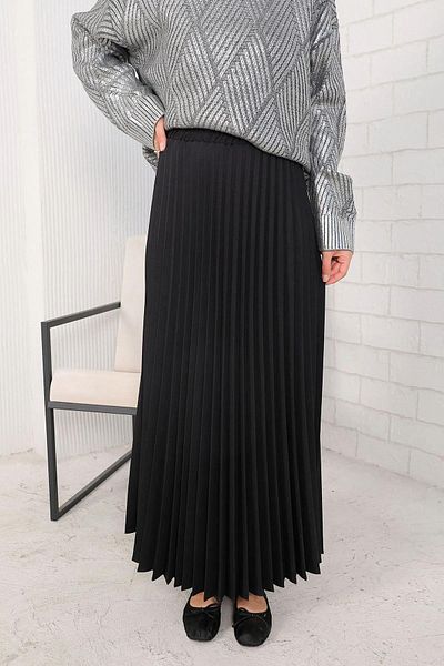 Melike Tatar Pleated Skirt 32-9001 Black