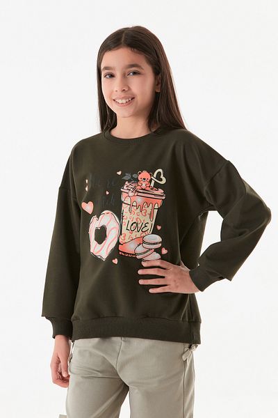 Fulla Moda Φούτερ για κορίτσια με στάμπα Crew Neck
