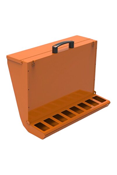 HERA (YEM KAPASİTESİ 12 KG.) Dışa Monte Edilebilir Tavuk Yemliği-turuncu