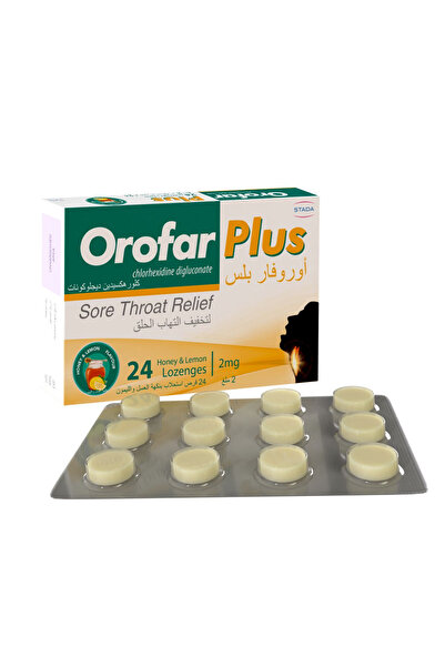 STADA أقراص اوروفار بلس بالعسل والليمون 24 قرصًا