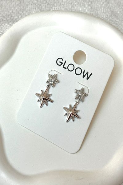 DEMOKAN Double Color Star Pattern Women's Earrings - 3cm