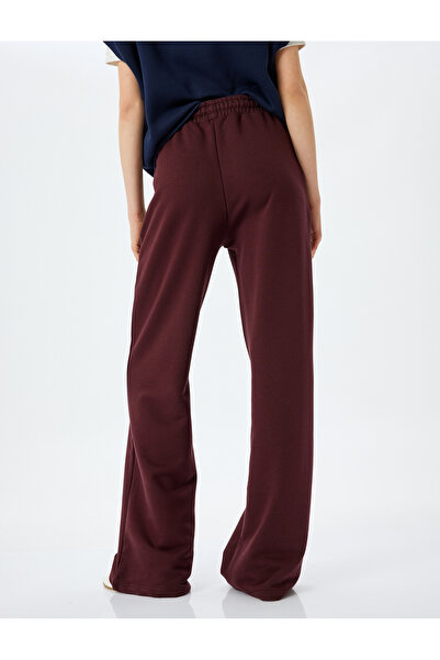 Koton Şardonlu Beli Bağcıklı Yüksek Bel Cepli Eşofman Altı